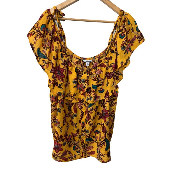NWT Walter Baker Multicolor Floral Off-Shoulder Blouse Size Medium